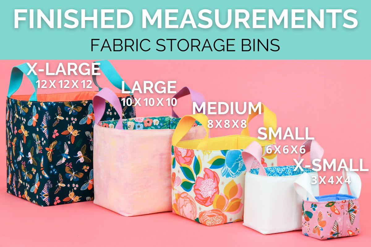 Fabric Storage Bin Pattern Sweet Red Poppy