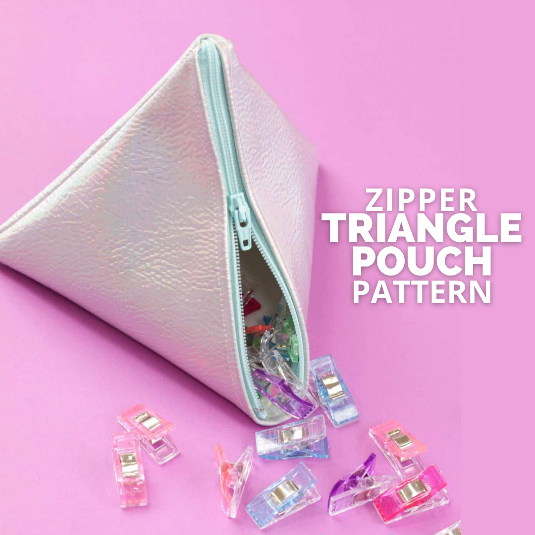 Zipper Triangle Pouch Sewing Pattern Ad Free Tutorial