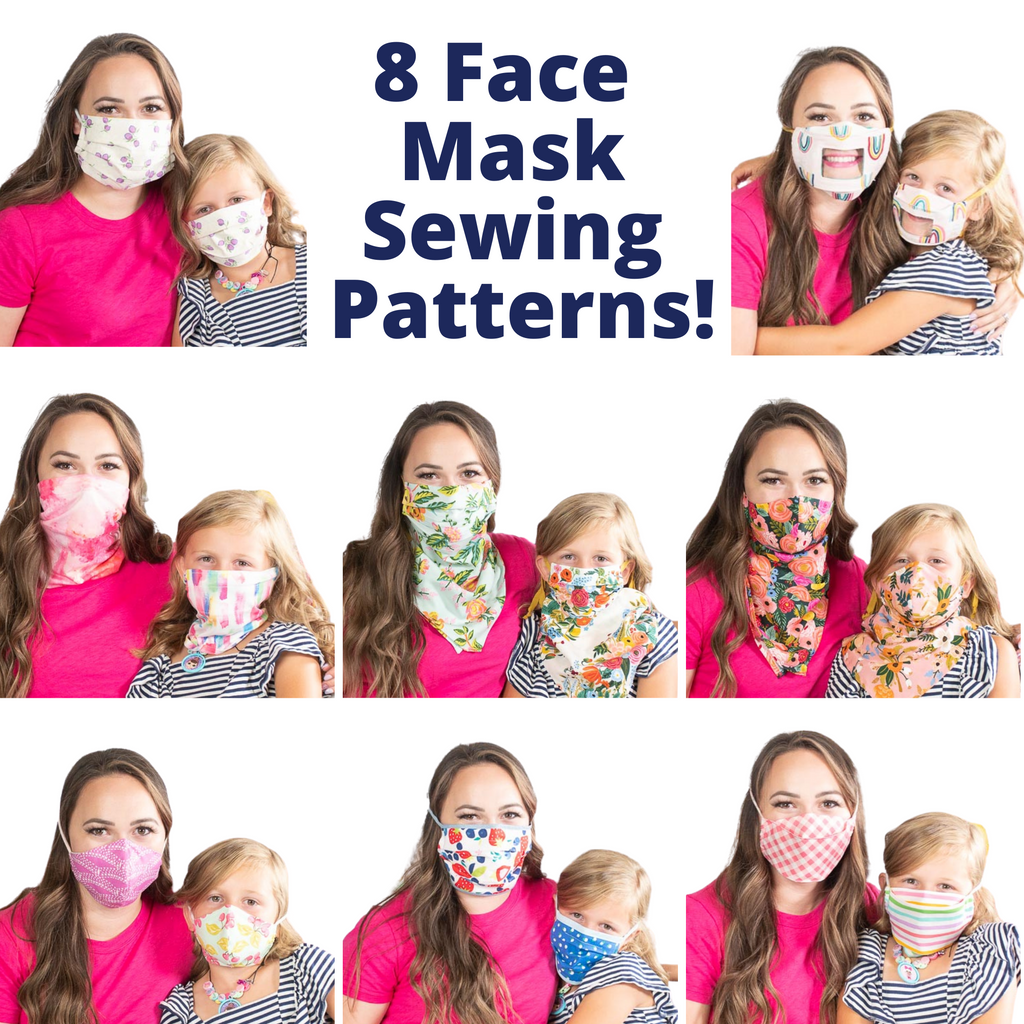 DIY Kids Face masks for back to school, a guide featured by top sewing blog and shop, Sweet Red Poppy.