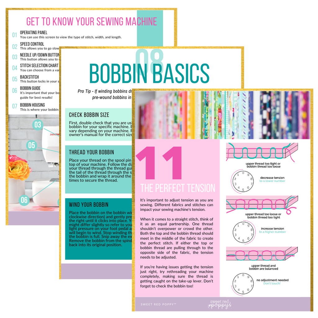 Printed Sewing guide by Sweet Red Poppy